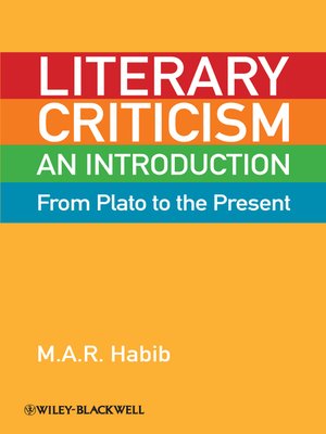 cover image of Literary Criticism from Plato to the Present